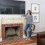 tile over brick fireplace surround