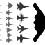 military aircraft silhouettes vector