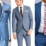 how to wear a light blue suit modern