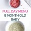 8 month old baby food chart recipes