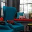 inspiration in gray and red and teal