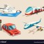 automobile and train vector image