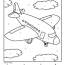 airplane for kindergarten color by