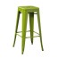 green metal bar stool type designer