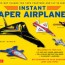 instant paper airplanes kit 12 pop out