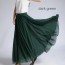 dark green chiffon skirt plus size full