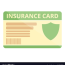 green insurance card icon cartoon