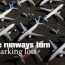 airline runways turn into parking lots