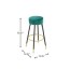 green metal frame low back bar stool