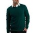 jennie liu men s 100 pure cashmere long sleeve pullover crewneck sweater green large