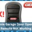 genie garage door opener remote not