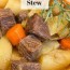 old fashioned beef stew on the stovetop