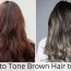 how to tone brown hair to ash turn