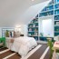 sloped ceiling built ins contemporary