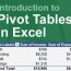 using pivot tables in excel an