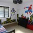 kids room with spider man theme