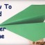 origami paper plane that can fly