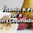 foods low in vitamin k for a warfarin