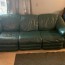 hunter green leather couch for in
