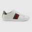 women s ace sneaker white leather with