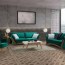 green wooden fabric sofa set for hotel
