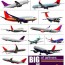 big airplanes model set vector 01 free