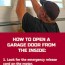 how to manually open your garage door