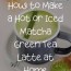 how to make a matcha green tea latte
