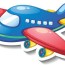 airplane cartoon sticker on white