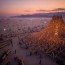 drone footage of burning man temple galaxia