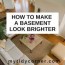 a basement look brighter