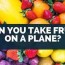 can you take fruit on a plane food