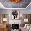 ceiling decorating with modern wallpaper