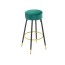 green metal frame low back bar stool