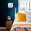 best navy and mustard bedroom ideas