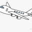 airplane simple clipart free picture