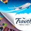 travel world tour vector banner design