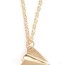 air paper airplane pendant necklace