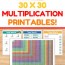 30x30 multiplication chart printables