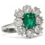precious entourage ring with emerald