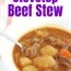 hearty comforting stovetop beef stew