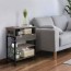 oumilen gray end table with charging
