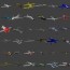 set of airplanes 3d model free