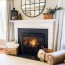 painted marble fireplace surround two