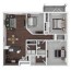 3 bedroom apartment sq feet 1115