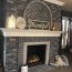 fireplace makeover grey paint the