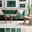 green and taupe living room