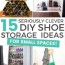 15 clever diy shoe storage ideas