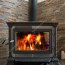 wood stove stock photo by