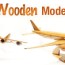 mahogany wooden desktop airplane models